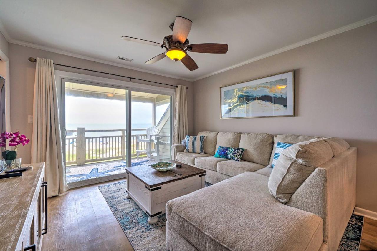 Beachfront Condo With Unobstructed Ocean Views! 橡树岛 外观 照片