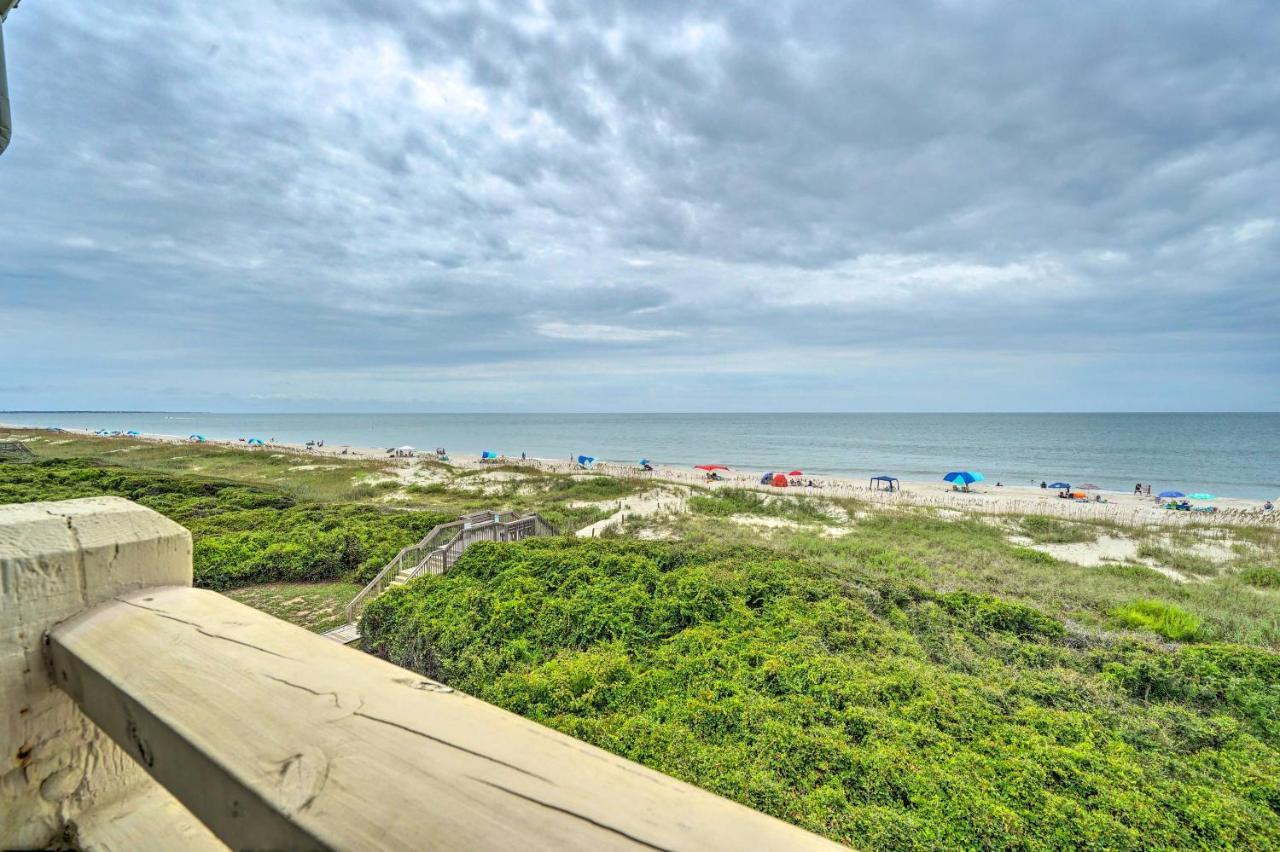 Beachfront Condo With Unobstructed Ocean Views! 橡树岛 外观 照片