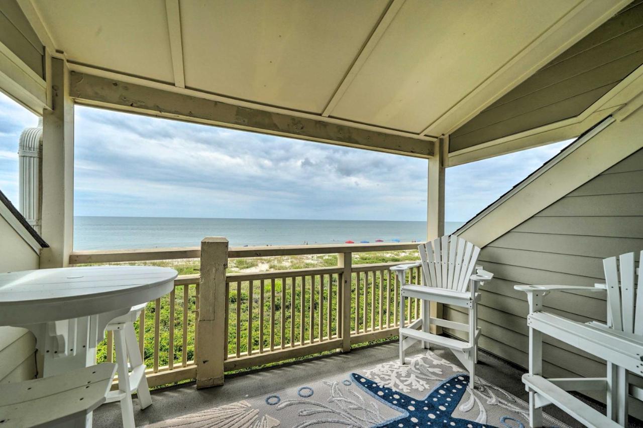 Beachfront Condo With Unobstructed Ocean Views! 橡树岛 外观 照片